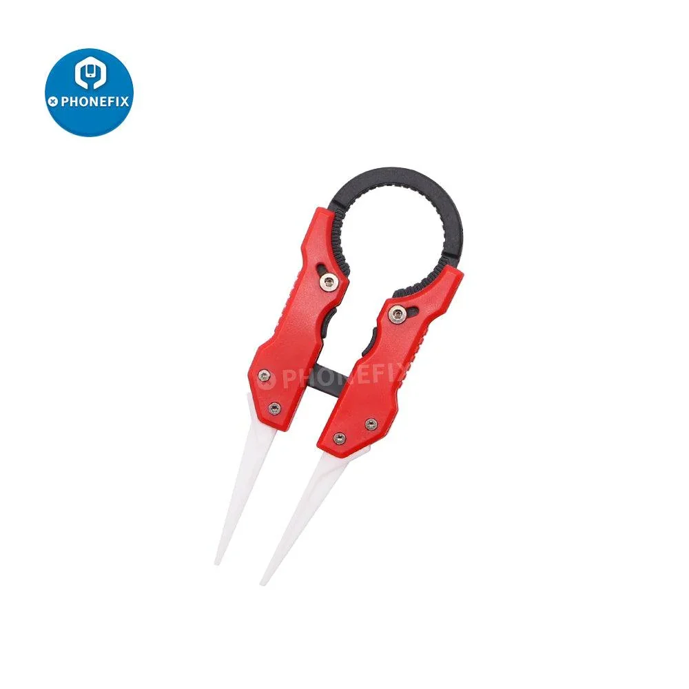 Pointed Tip Industrial Ceramic Tweezers Heat-Resistant Forceps Tool - Image 9