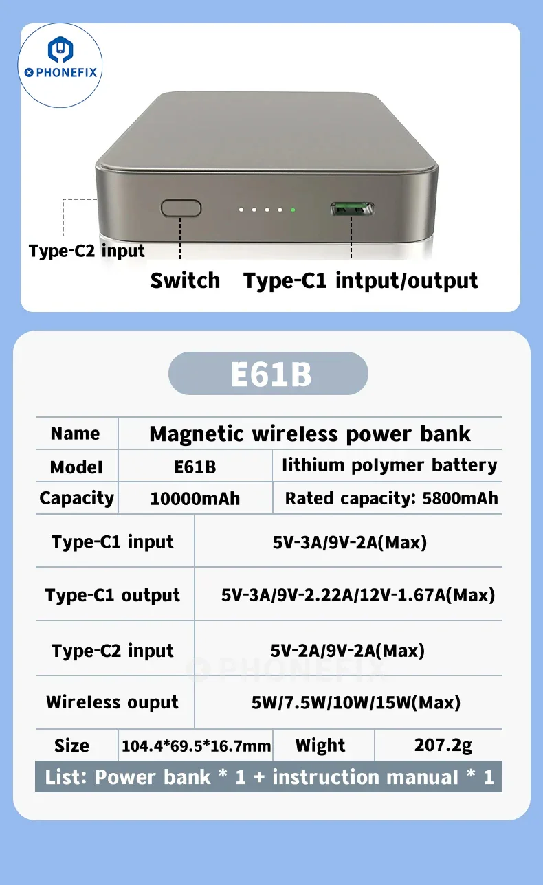Portable Magsafe Magnetic Wireless Fast Charging For iPhone 12-15PM - Image 15