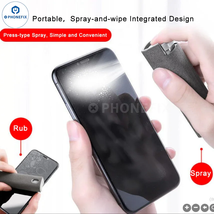 Portable Spray and wipe Integrated Phone Screen Cleaner Spray - Image 2