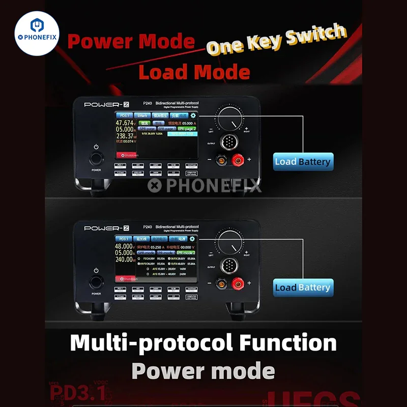 POWER-Z P240 Multi-protocol Bidirectional Digital Power Supply - Image 5