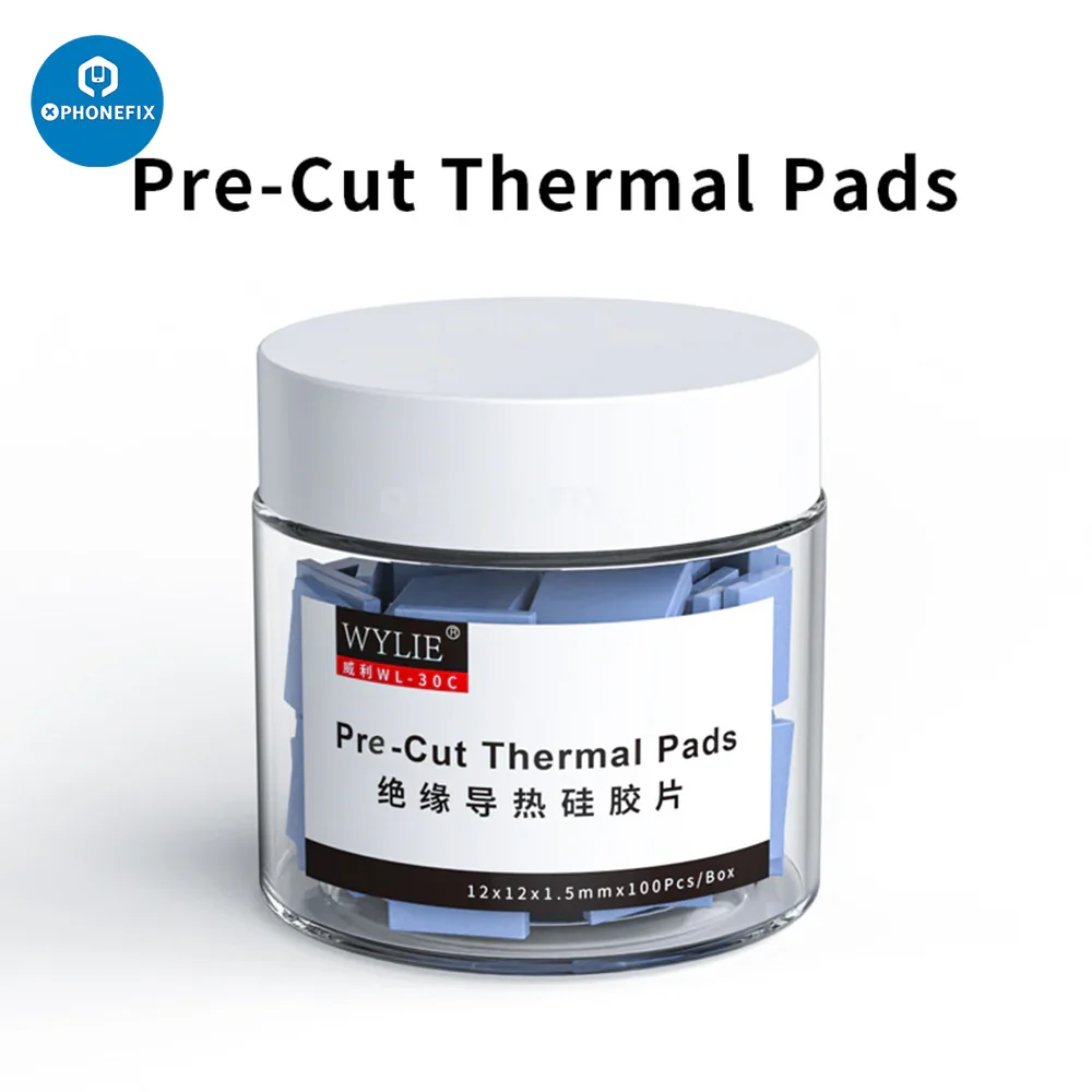 Pre-Cut Thermal Silicone Pads 12x12x1.5mm 100Pcs/Box For Soldering - Image 7
