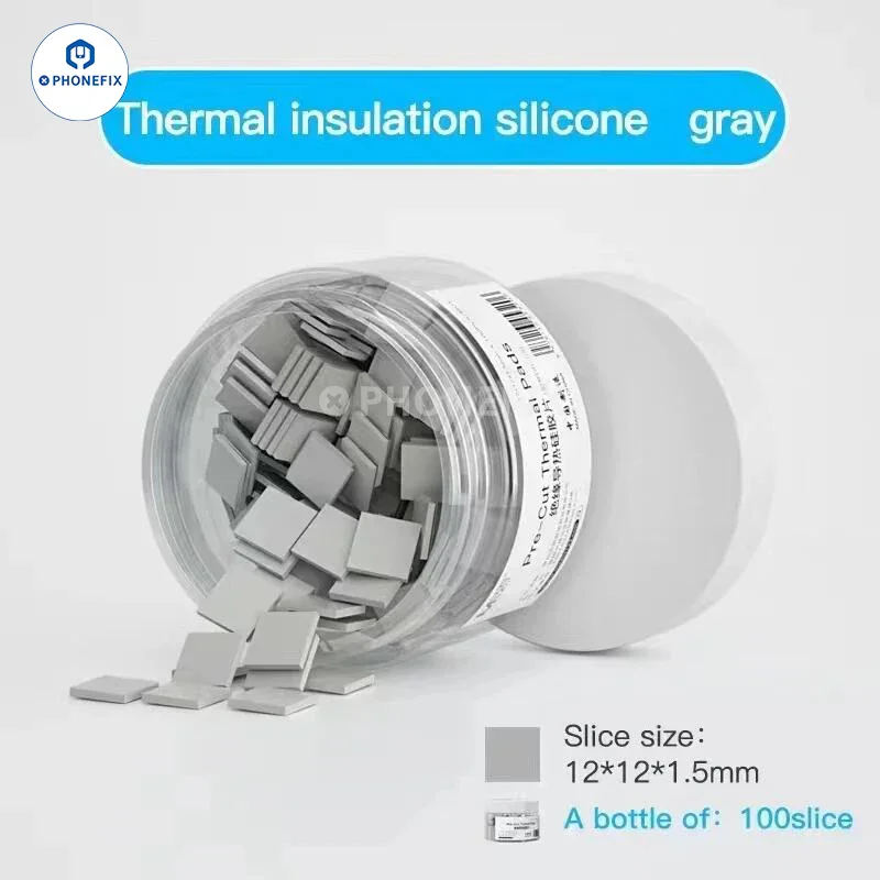 Pre-Cut Thermal Silicone Pads 12x12x1.5mm 100Pcs/Box For Soldering - Image 9
