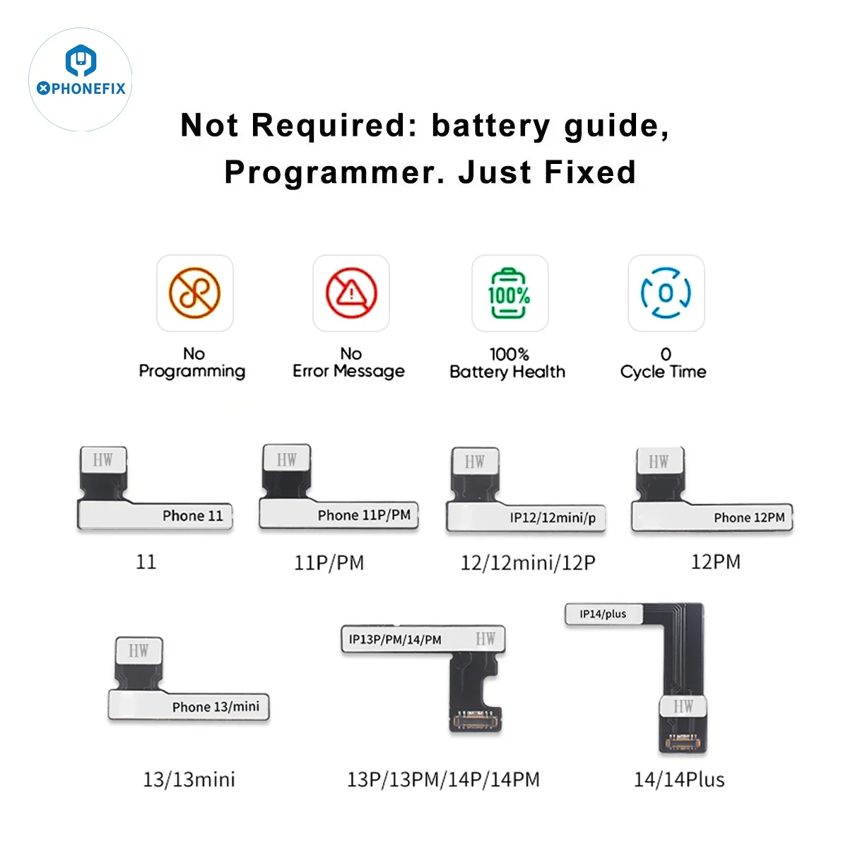 Pre-Programmed Battery Tag-on Flex Cable For iPhone 11-15 Pro Max - Image 10