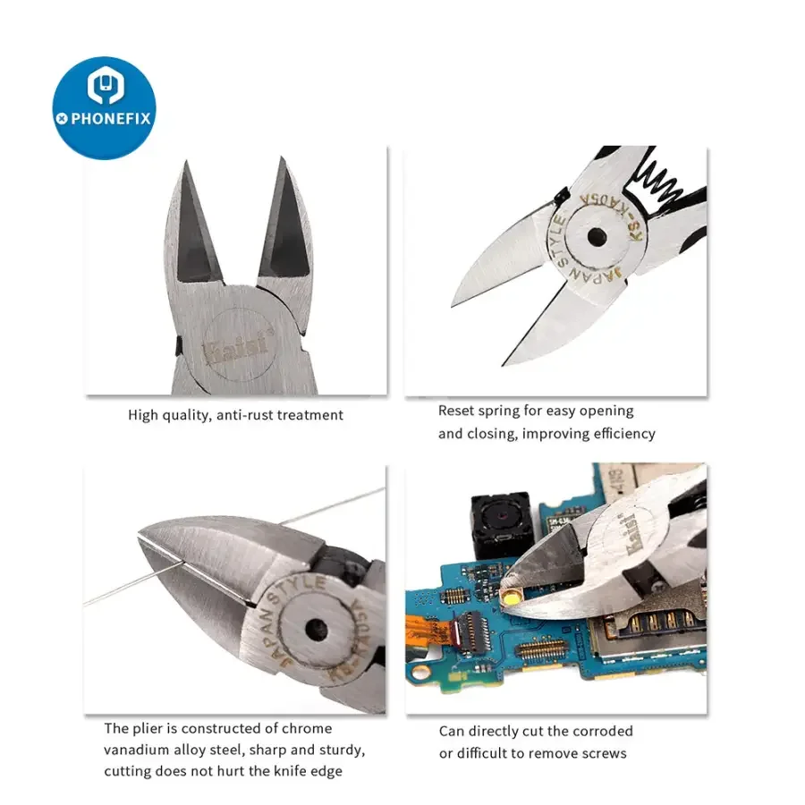 Precision Diagonal Cutters for Phone Repair | Top Cutter Pliers - Image 6