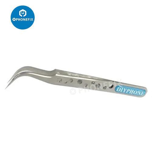Precision Industrial Tweezers Curved Straight Tip Forceps Repair Tool - Image 10