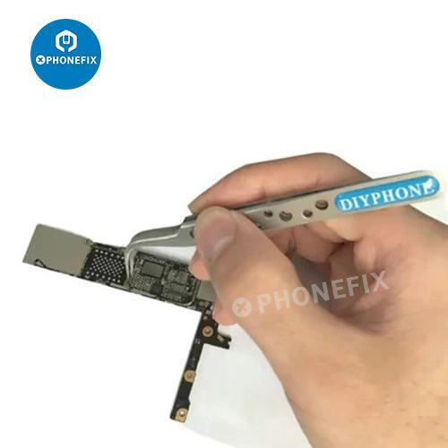 Precision Industrial Tweezers Curved Straight Tip Forceps Repair Tool - Image 11