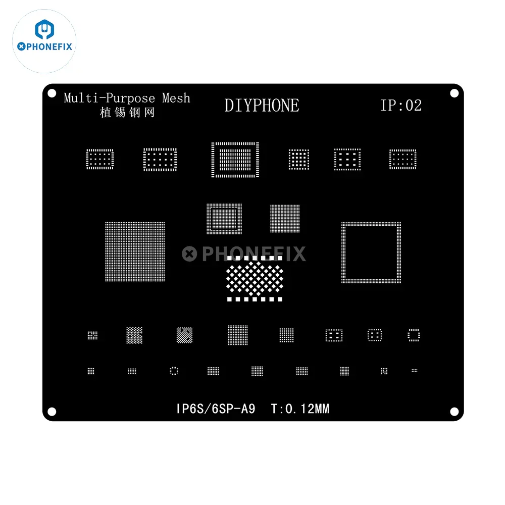 QianLi Black Steel BGA Reballing Stencil Kit For iPhone 6-17 Pro Max - Image 16