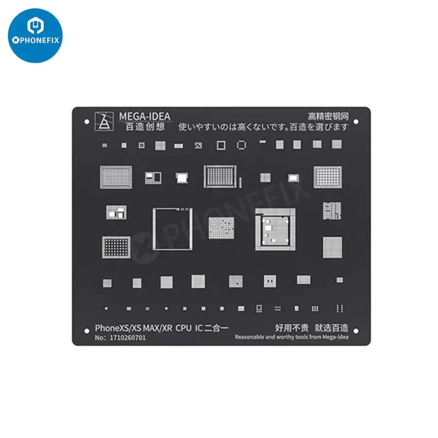 QianLi Black Steel BGA Reballing Stencil Kit For iPhone 6-17 Pro Max - Image 8