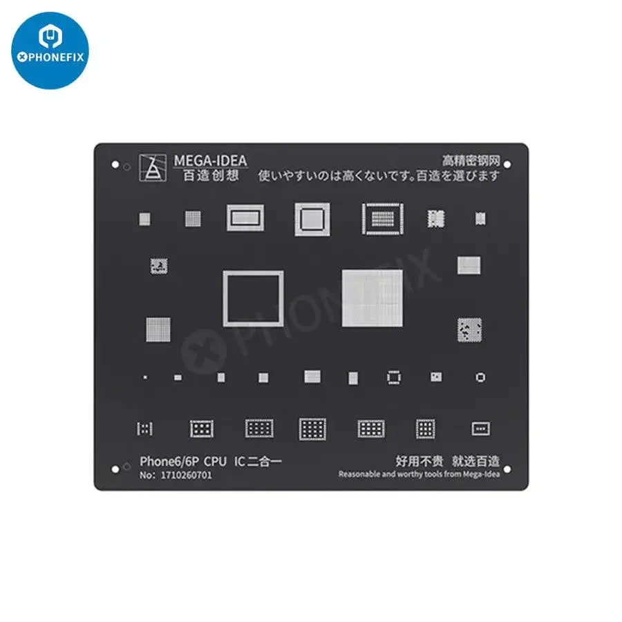QianLi Black Steel BGA Reballing Stencil Kit For iPhone 6-17 Pro Max - Image 9