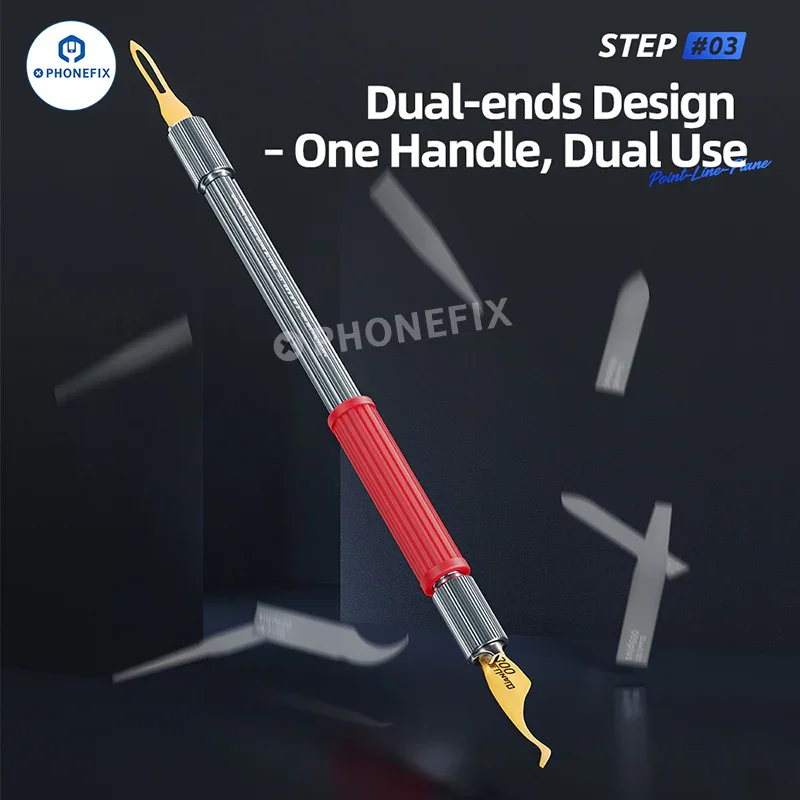QianLi Dot-Line-Plane Double-ended Blade Handle for Phone Repair - Image 5