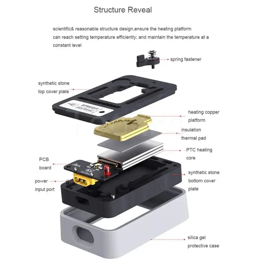 Qianli Hot Stone Glue Removal Thermostatic Preheating Station - Image 4