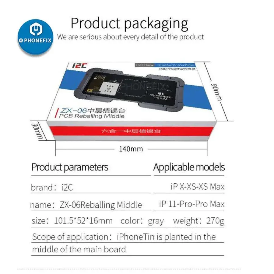 QianLi i2C Middle Frame Reballing Platform for iPhone X - 11 Pro Max - Image 4