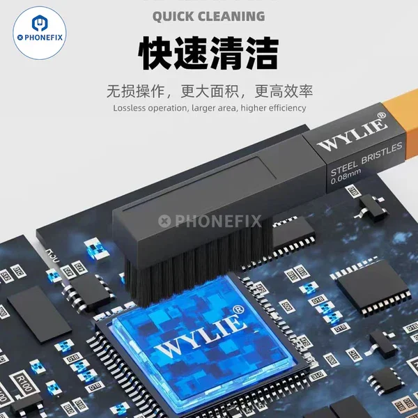 Qianli iBrush - Premier Steel Brush for solder residue Glue Removal - Image 2