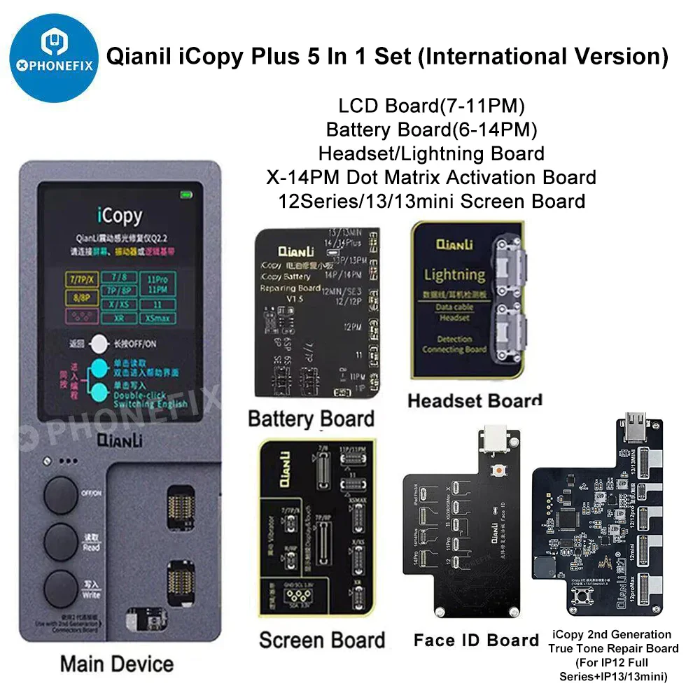 QianLi iCopy Plus 2.2 Phone Programmer with battery Light Sensor Board - Image 3