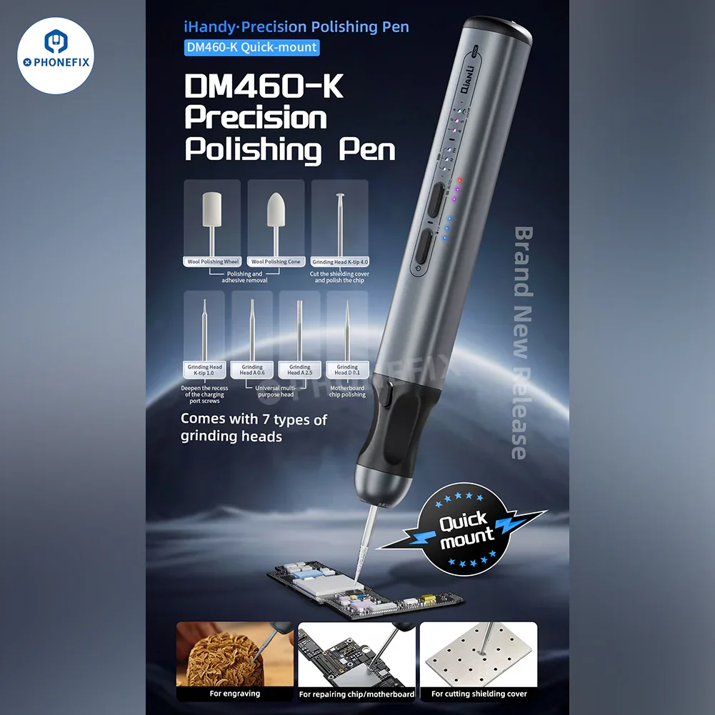 QIANLI iHandy DM460-K Polishing Pen for PCB Chip Grinding Cutting - Image 11