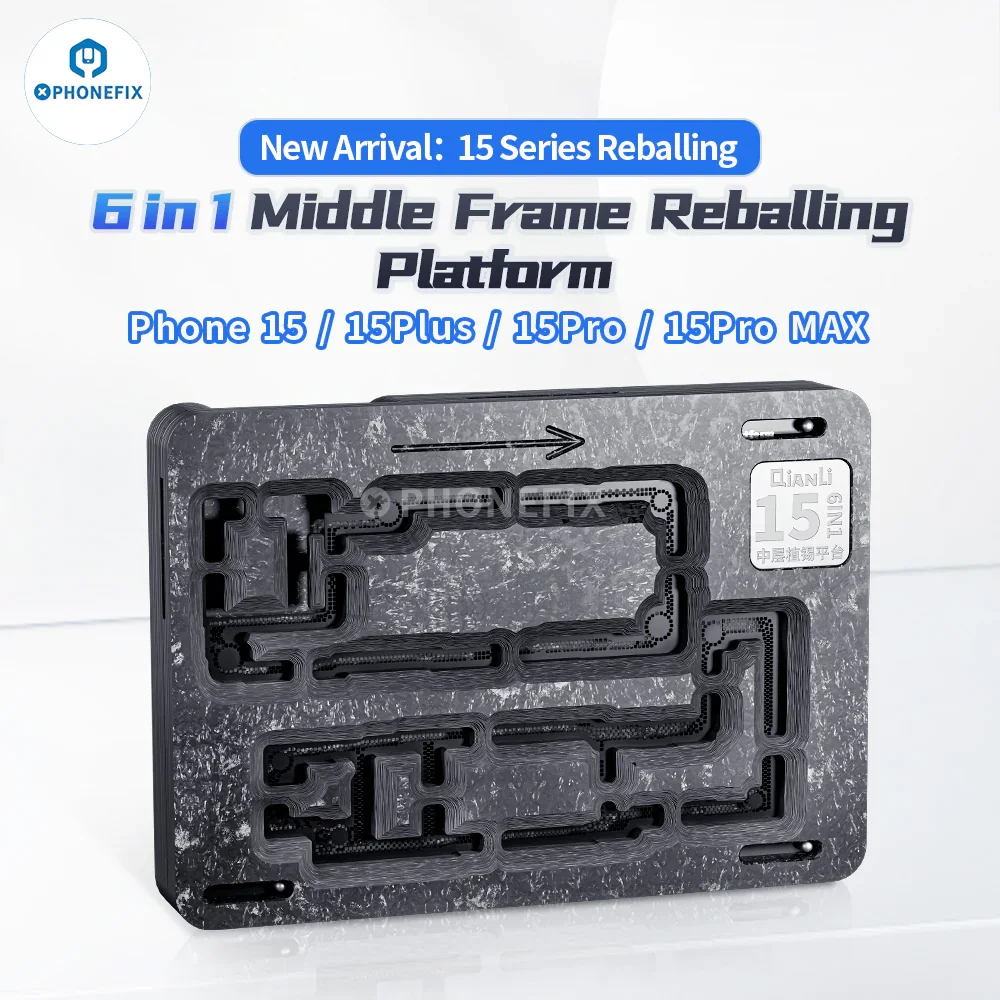 QianLi iPhone 15 Series Middle Frame Reballing Platform 6 In 1 Set - Image 3