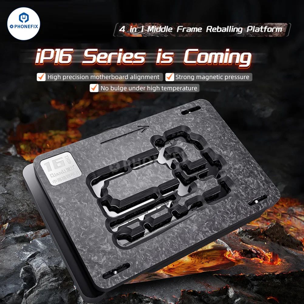 QianLi iPhone 16 Plus/16 Pro Max 4 In 1 Middle Layer Reballing Platform - Image 3
