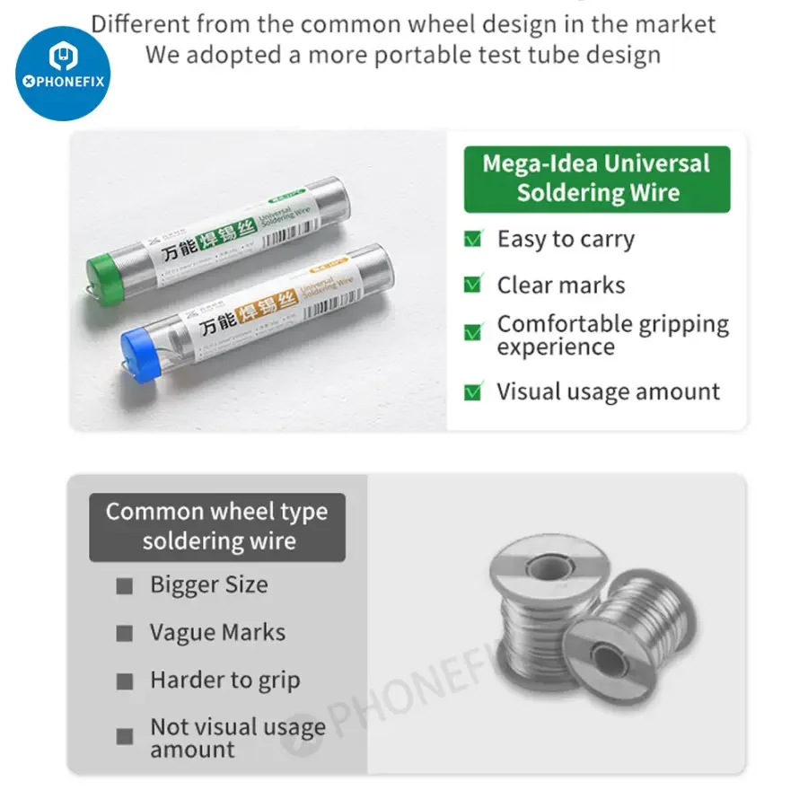 Qianli MEGA-IDEA 0.8mm Universal Soldering Wire For Battery Repair - Image 5