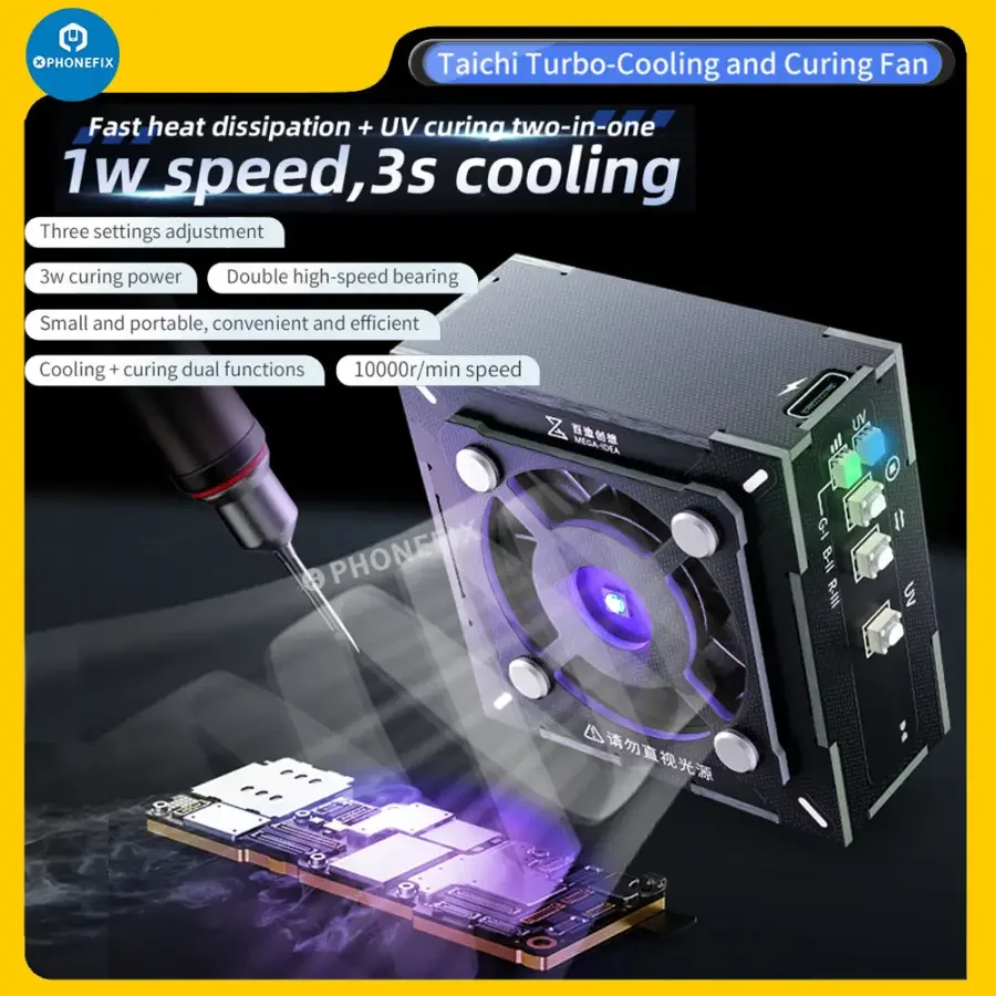 Qianli MEGA-IDEA Turbo Cooling Curing Fan Motherboard Chip Repair - Image 2