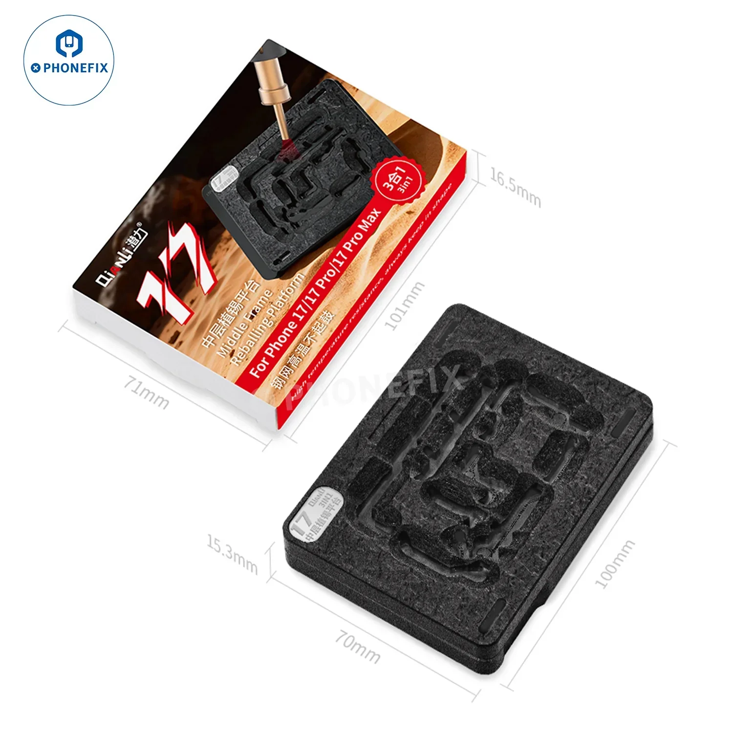 QianLi Middle Frame Reballing Platform For iPhone X-16 Pro Max - Image 3