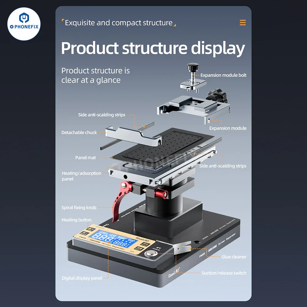 QianLi PM86 PM361 Phone Screen Frame Back Cover Separator - Image 5