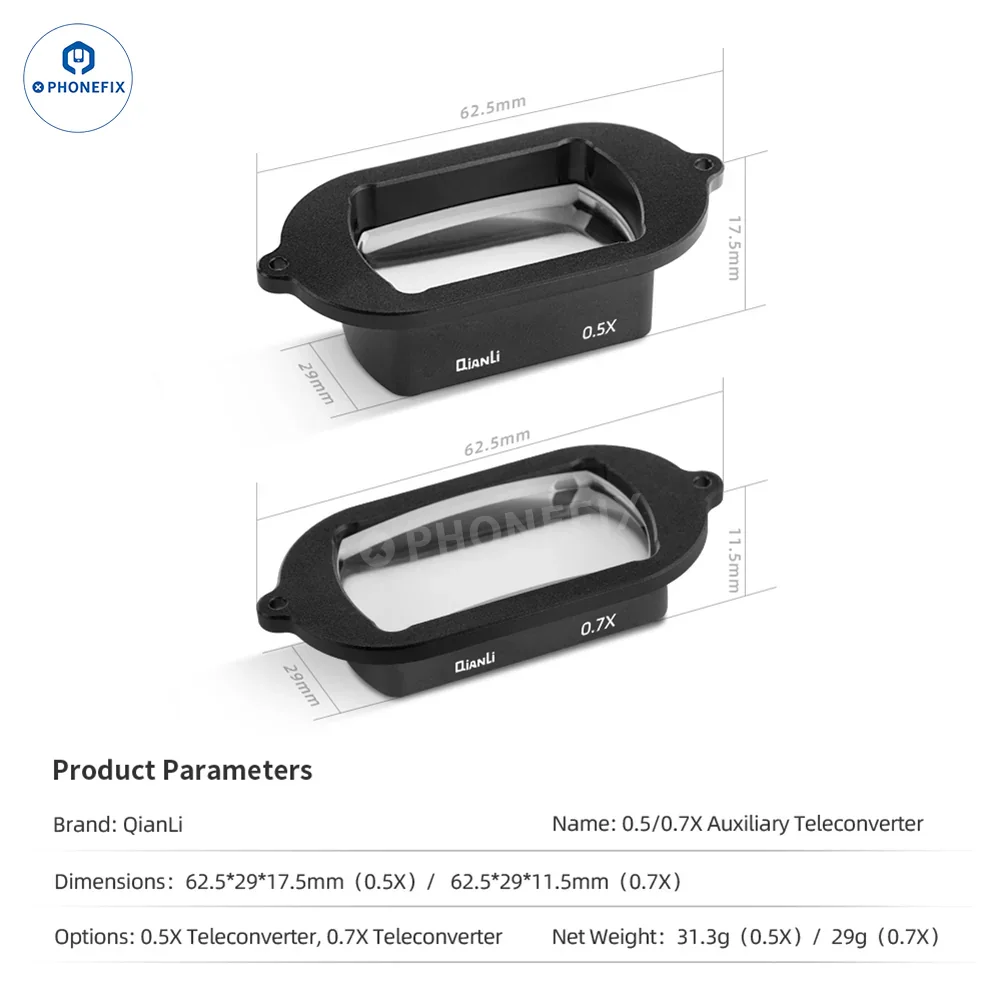 Qianli Super Cam Ai Gorilla 4K Camera 0.5X 0.7X Auxiliary Barlow Lens - Image 14