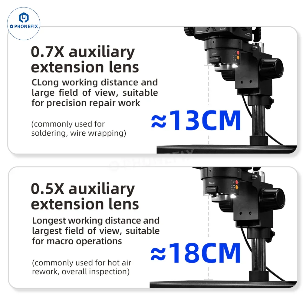 Qianli Super Cam Ai Gorilla 4K Camera 0.5X 0.7X Auxiliary Barlow Lens - Image 7