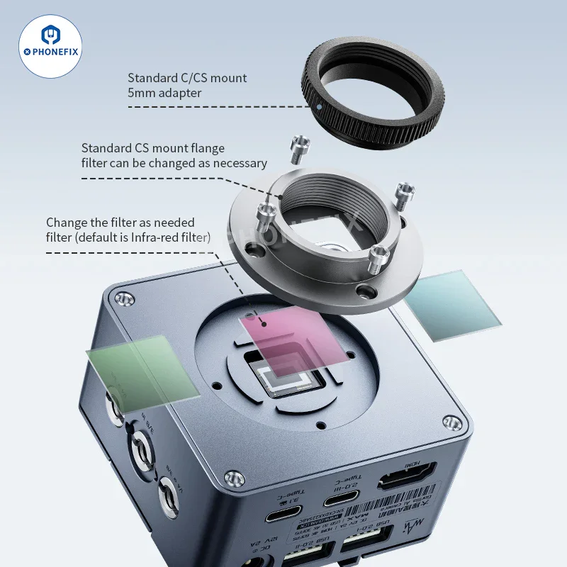 Qianli Super Cam Ai Gorilla 4K Camera 0.5X 0.7X Auxiliary Barlow Lens - Image 8