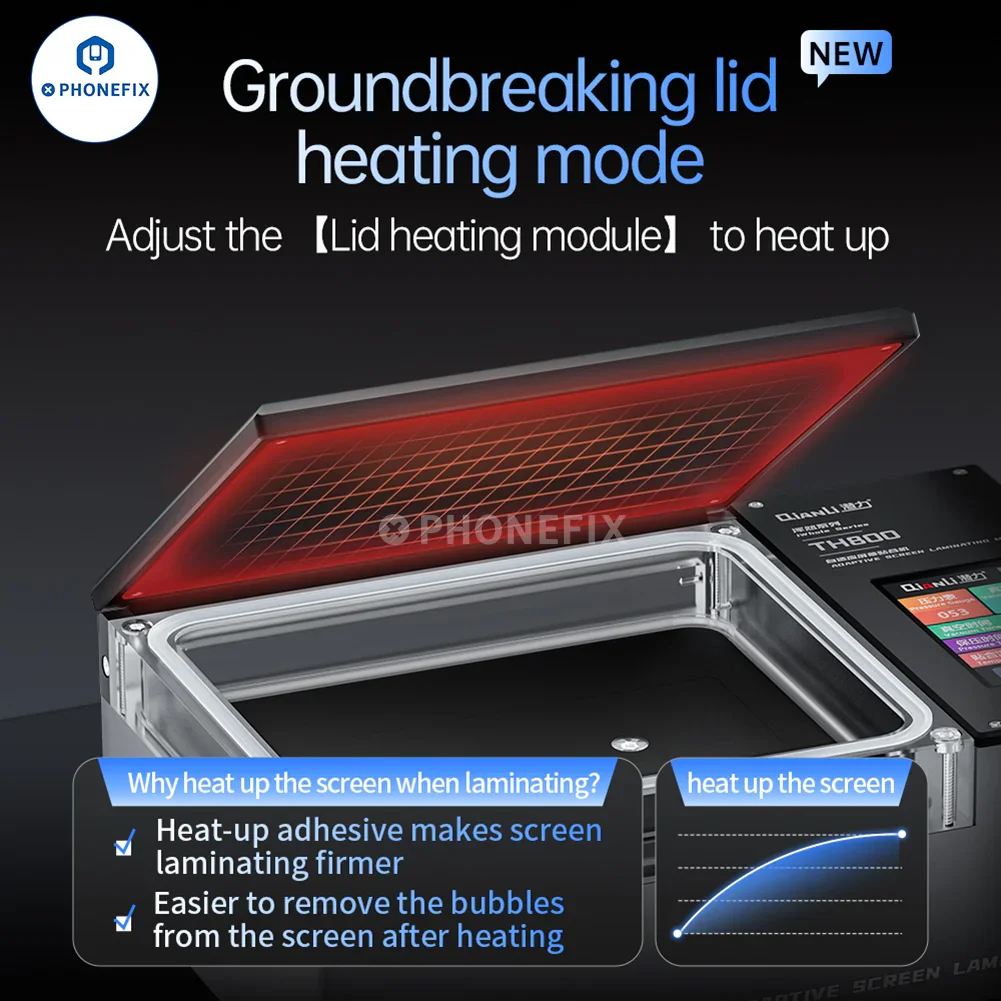 QianLi TH800 Adaptive Laminating Machine For Curved Flat Screen - Image 5
