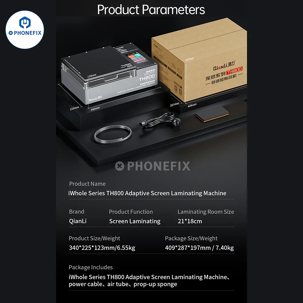QianLi TH800 Adaptive Laminating Machine For Curved Flat Screen - Image 8