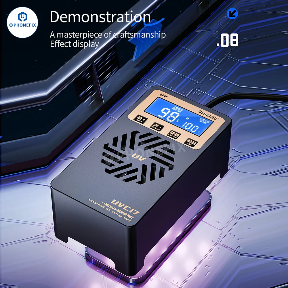 QianLi UVC17 Digital UV Curing Lamp For Phone Screen Repair - Image 4