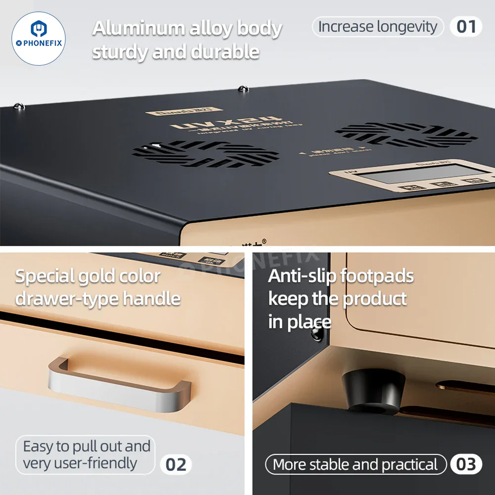 QIANLI UVX24 16-inch UV Curing Lamp Box For Phone Tablet Screens - Image 5