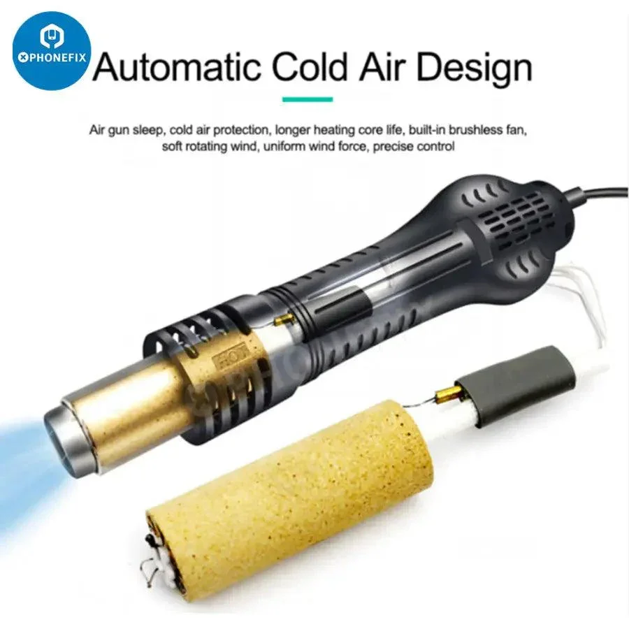 QUICK 2008 ESD Digital Display Heat Gun Soldering Rework Station - Image 8
