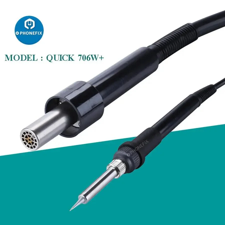 QUICK 706W+ 2 in 1 Rework Station Hot Air Gun Soldering Tool - Image 3