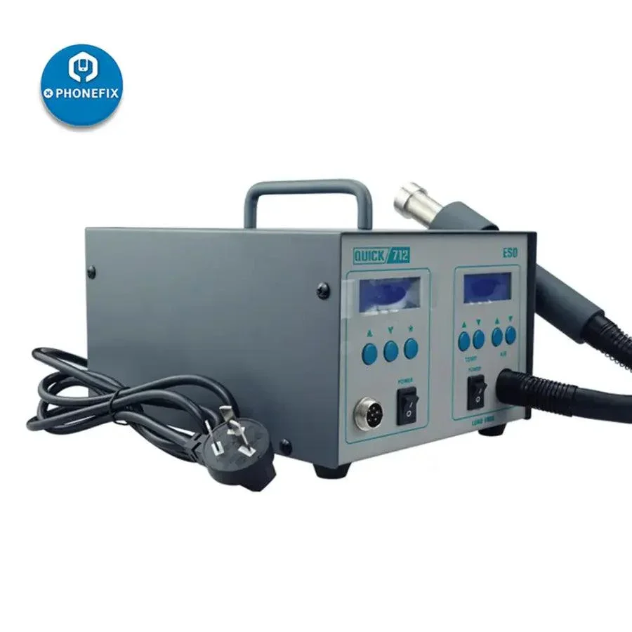 QUICK 712 Digital 2 in 1 Hot Air Gun Soldering Iron Station - Image 3
