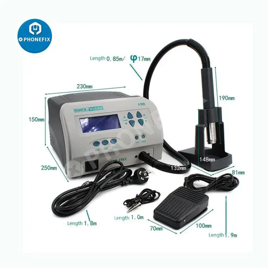 Quick 856AD SMD Lead-free Hot Air Gun Soldering Rework Station - Image 3