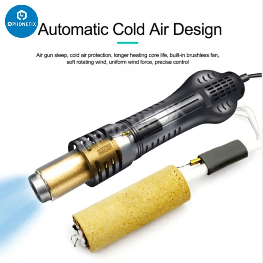 QUICK 858D+ Lead Free Desoldering Station 750W Hot Air Gun - Image 5