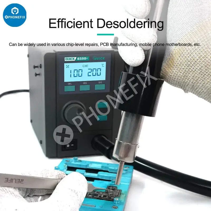 Quick 859D+ BGA Rework Station Hot Air Gun Desoldering Station - Image 2