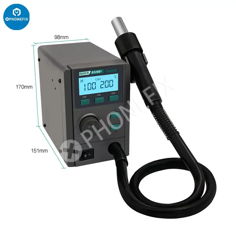 Quick 859D+ BGA Rework Station Hot Air Gun Desoldering Station - Image 6