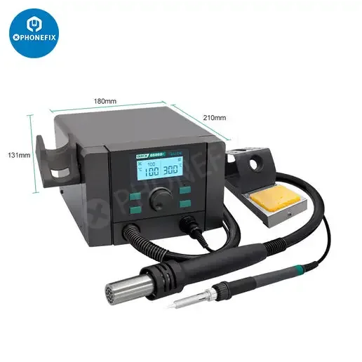 QUICK 8686D+ 2 in 1 Soldering Iron Hot Air Gun Rework Station - Image 4