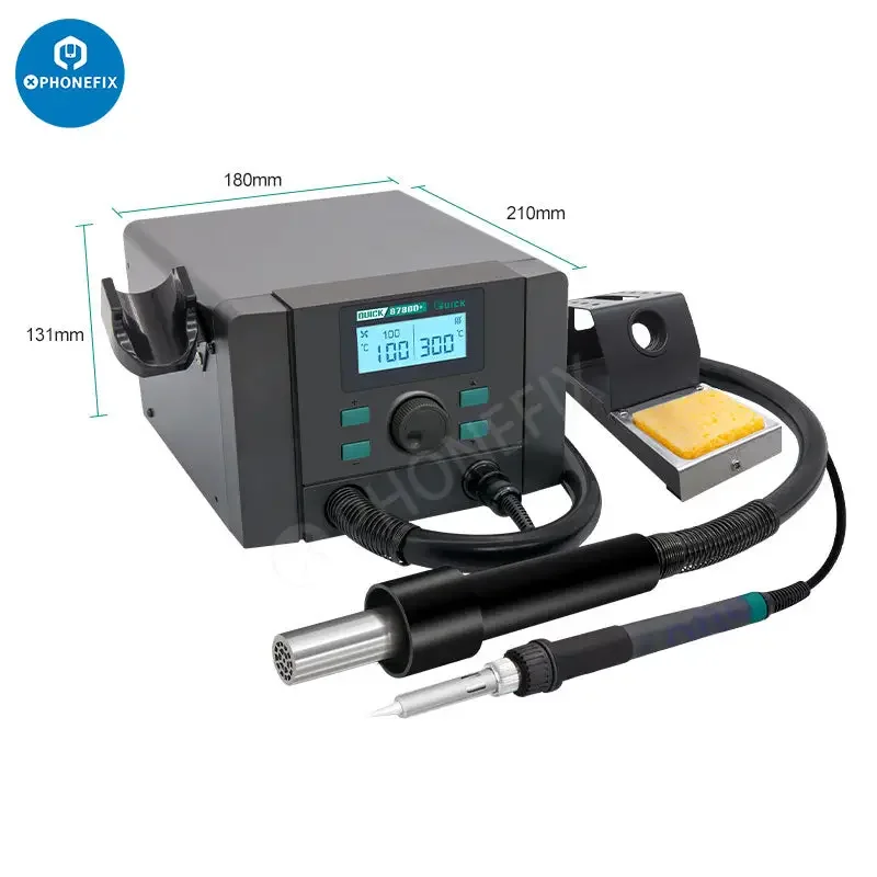 QUICK 8786D+ 2 in1 Hot Air Gun BGA de-soldering Rework Station - Image 6