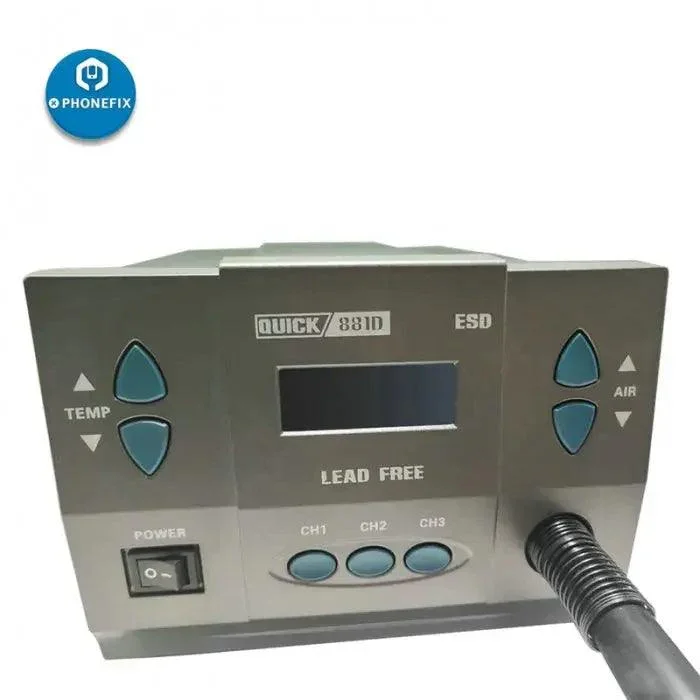 Quick 881D 1300W Lead-Free Hot Air Gun Soldering Rework Station - Image 4