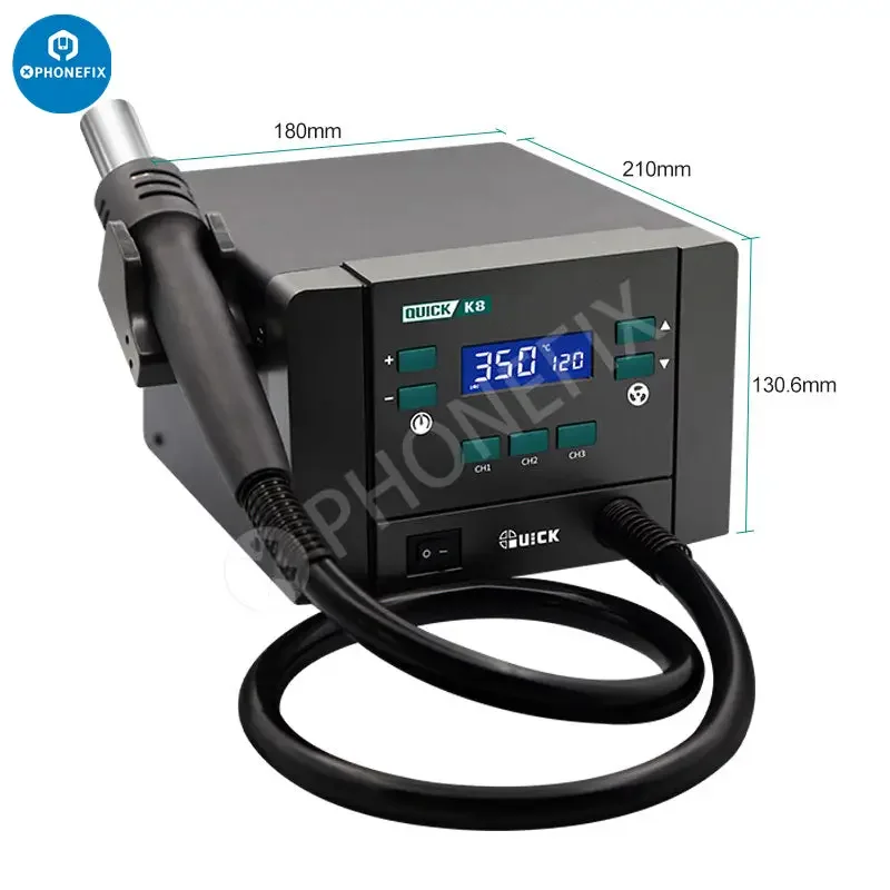 Quick K8 1000W Lead-free Smart Hot Air Desoldering Rework Station - Image 2