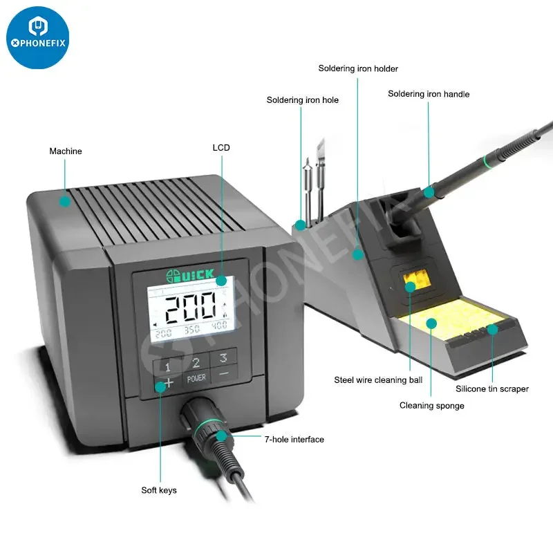 Quick Q8 Electric Intelligent Precision Soldering Iron Station - Image 7