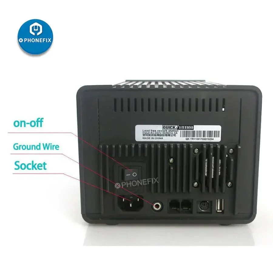 QUICK TR1100 180W ESD Hot Air Soldering Rework Station - Image 5
