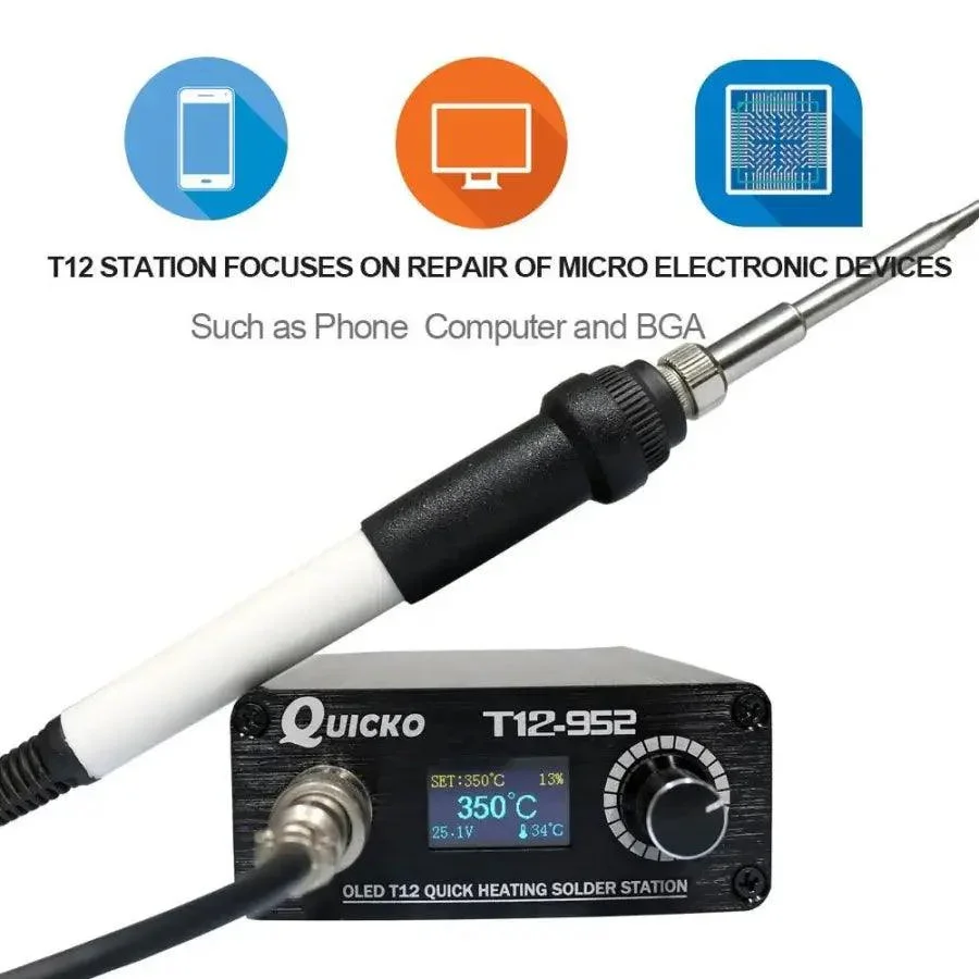 Quicko T12 Soldering Station OLED Electronic Digital Welding Iron - Image 6
