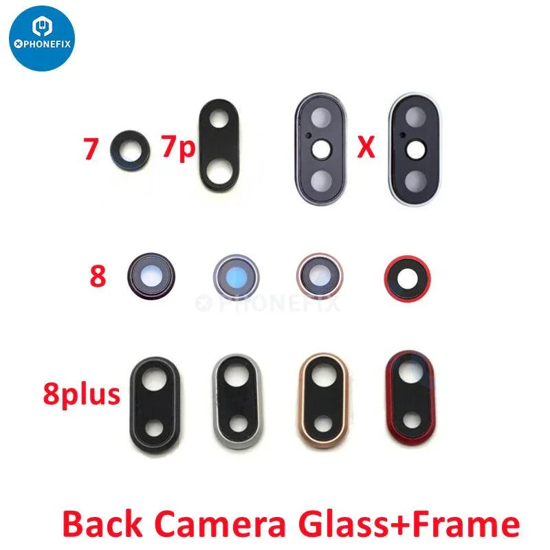 Rear Camera Lens Cover With Bezel Frame For iPhone 7-14 Series