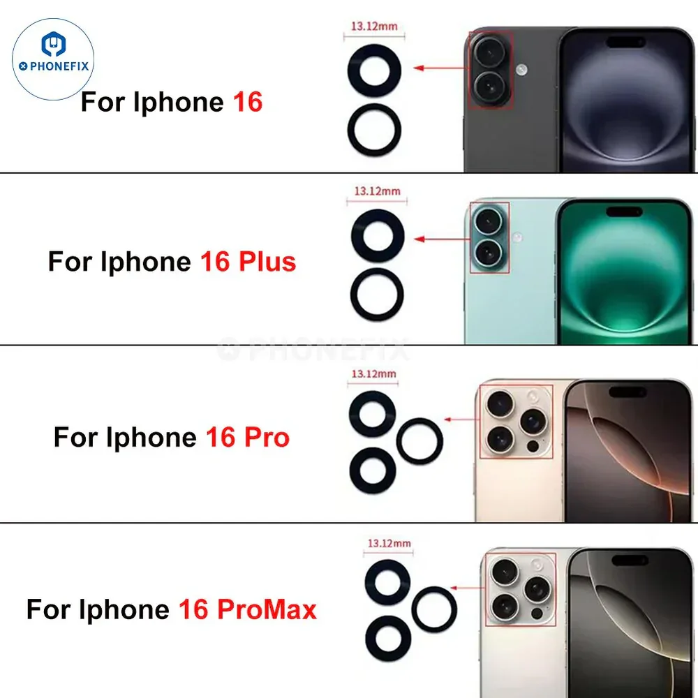 Rear Camera Lens Glass Cover For iPhone Camera Replacement - Image 22