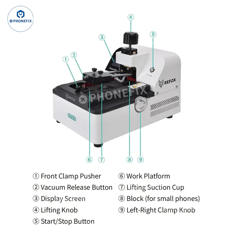 REFOX RF40 iSeparator For iPhone X-16 Pro Max Screen Heating Separation - Image 4