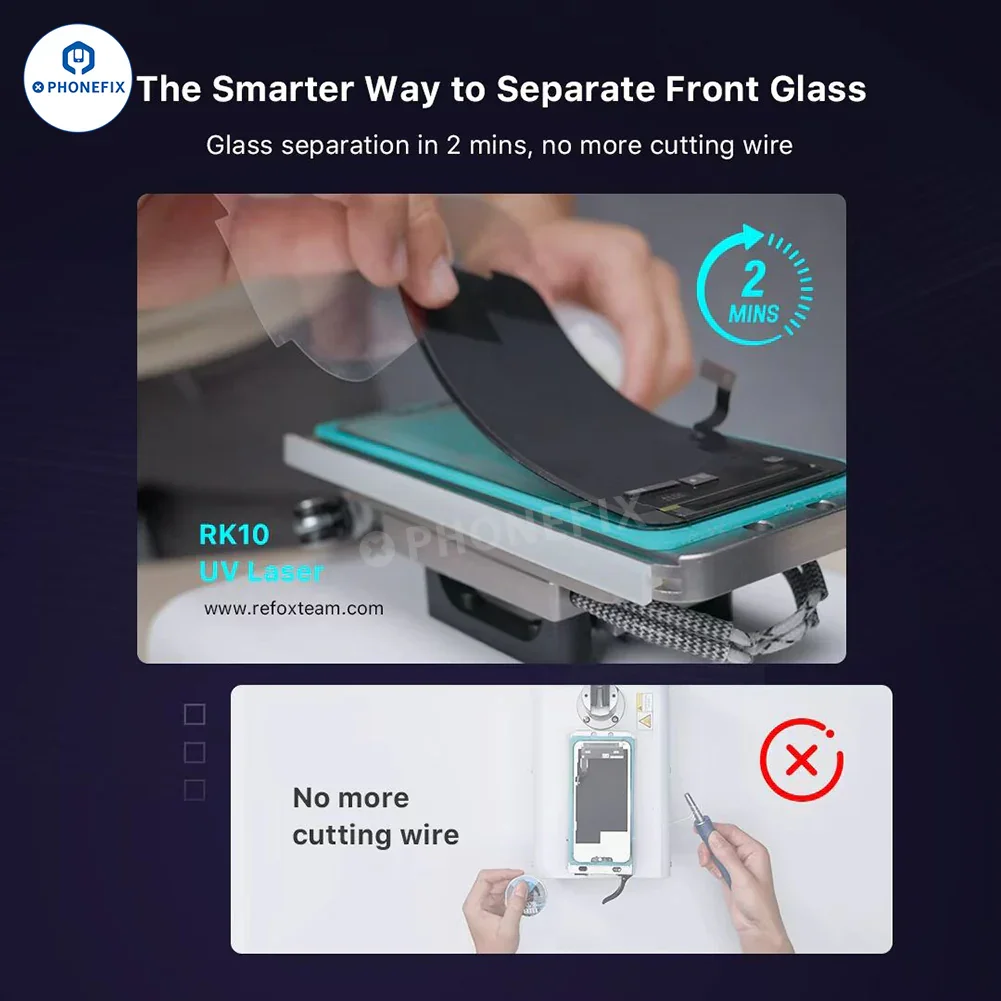 REFOX RK10 UV Laser Machine for iPhone Screen/Back Glass Removal - Image 3